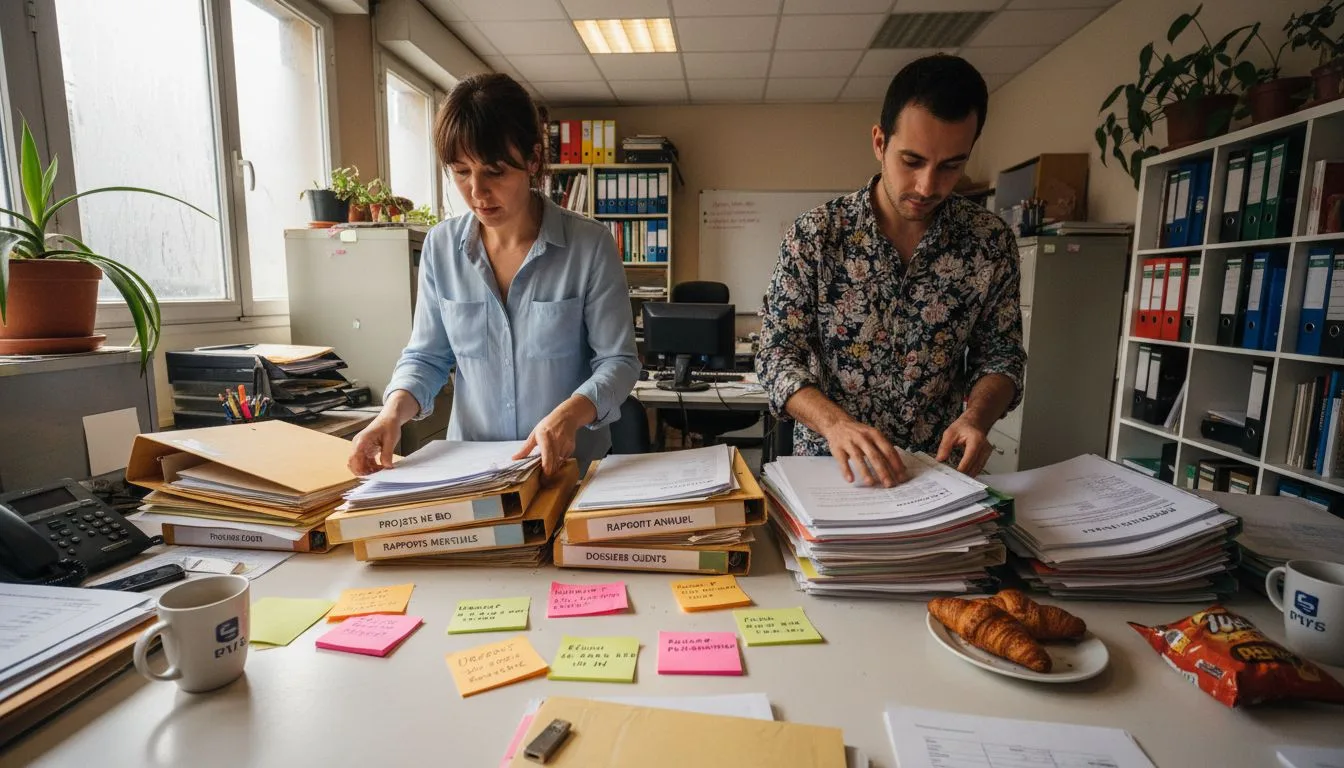 Une équipe réunie autour d'une table, plongée dans l'analyse de données professionnelles.
