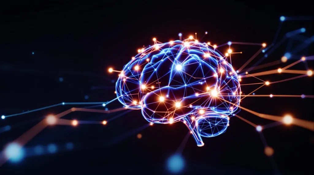 Cerveau digital représentant une réflexion SEO ciblée et stratégique