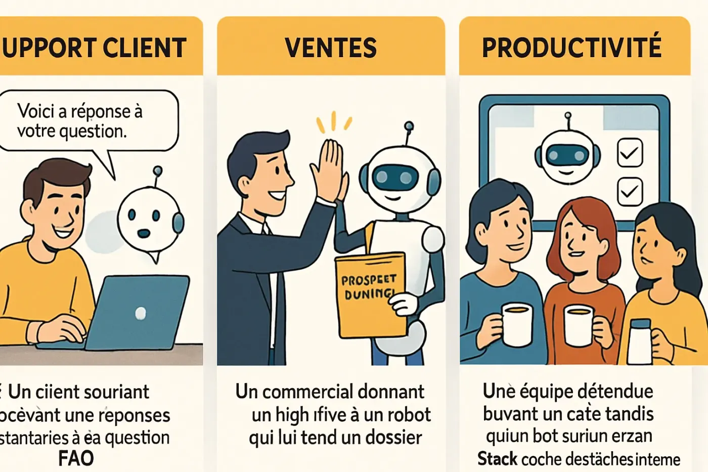 Trois cas d'usage concrets d'un n8n chatbot pour une PME : FAQ, qualification de leads et assistant interne