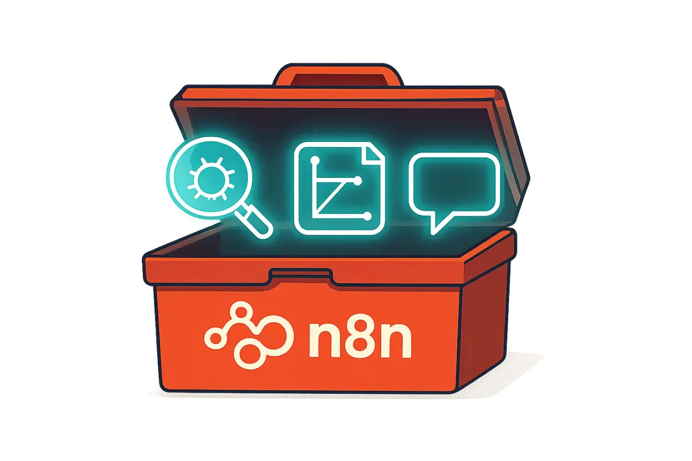 Boite a outils strategique pour N8N GitHub avec des icones representant les sections Issues, Pull Requests et Discussions.