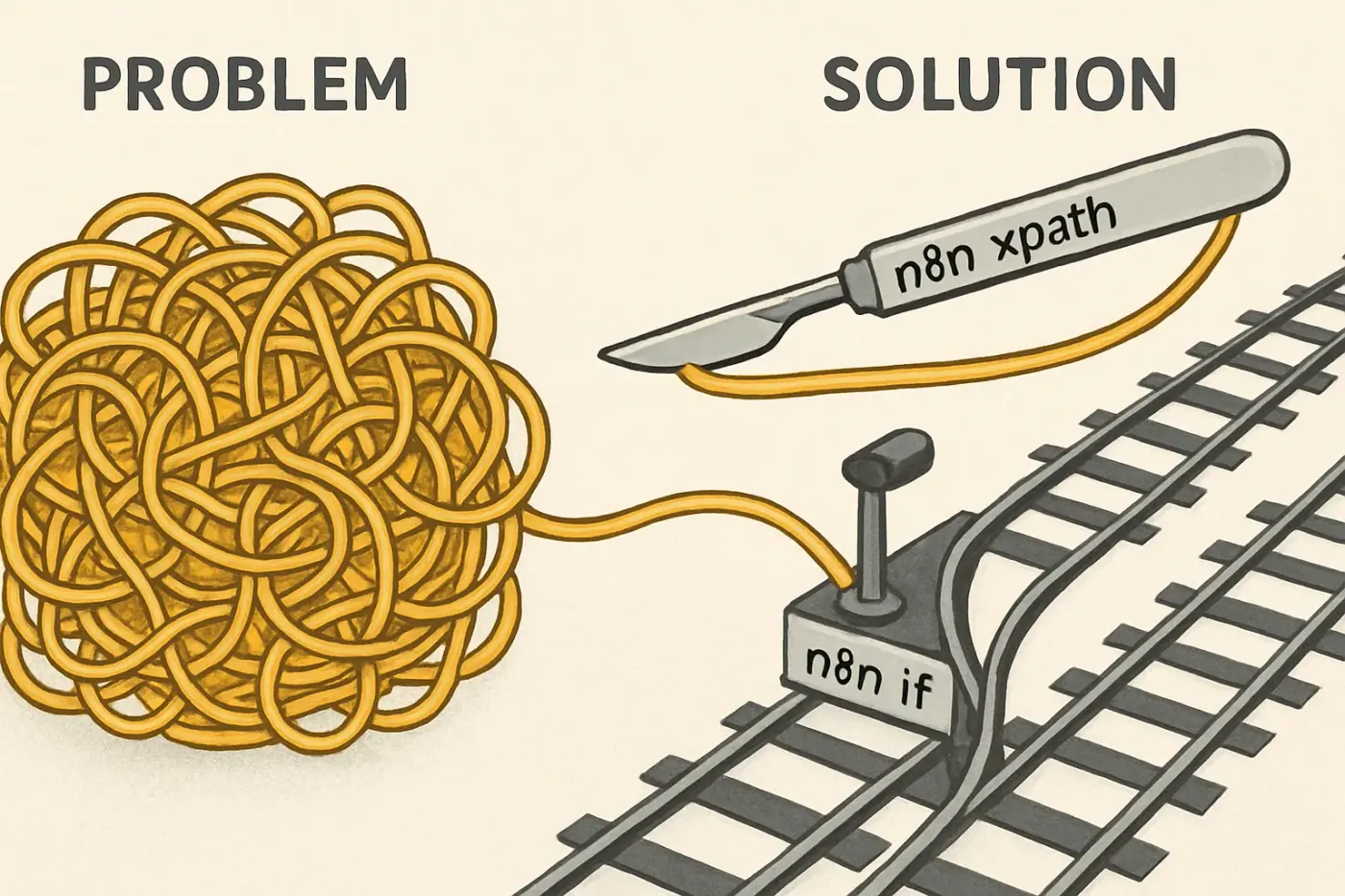 Solution aux pièges des webhooks grâce à n8n xpath et n8n if qui nettoient et routent les données.