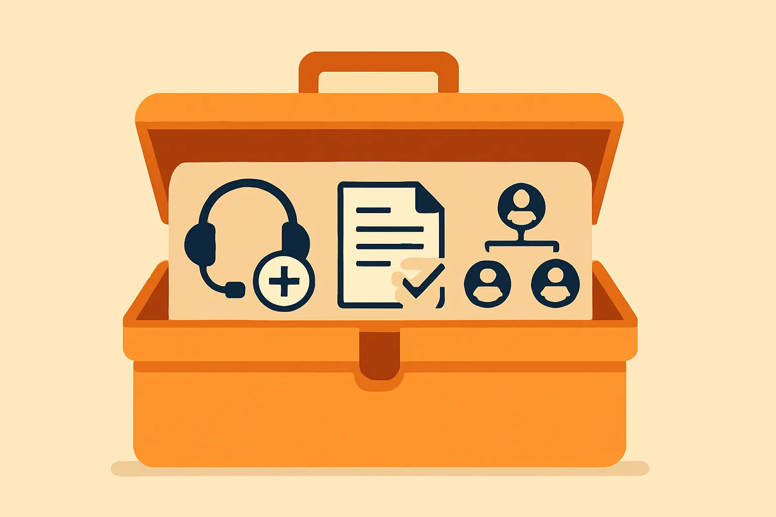 Boîte à outils illustrant les problèmes résolus par le RAG workflow dans une PME : amélioration du support client, optimisation des ventes et enrichissement des connaissances internes.