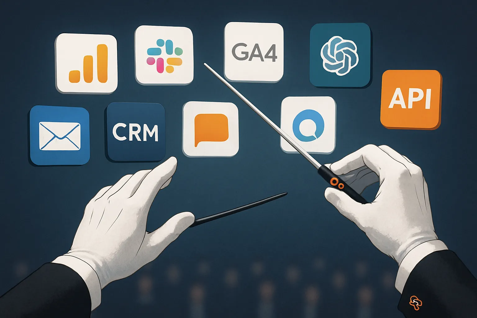n8n orchestre vos API : workflow d'automatisation OpenAI, Llama 3 et GA4 pour PME